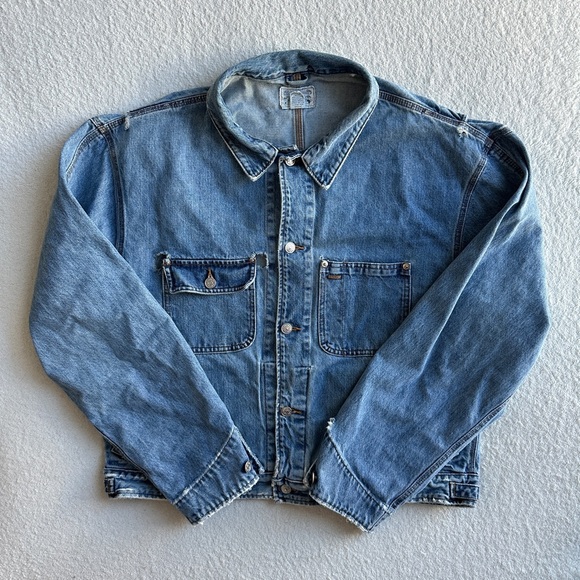 Polo Ralph Lauren Other - Vintage 90s Polo Ralph Lauren Denim Jean‎ Jacket Mens medium Trucker barn jacket